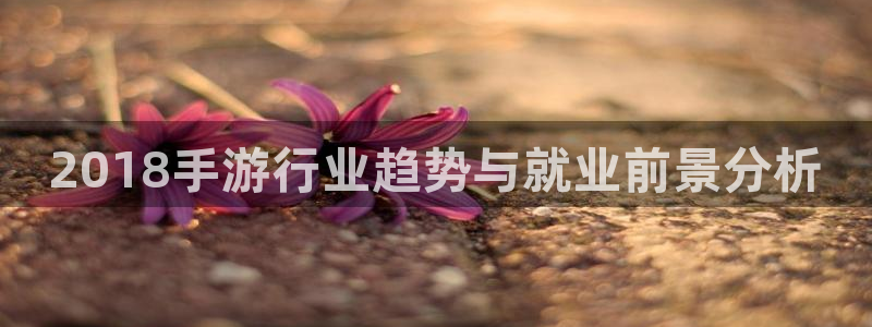 大神吧28怎么登陆：2018手游行业趋势与就业前景分析