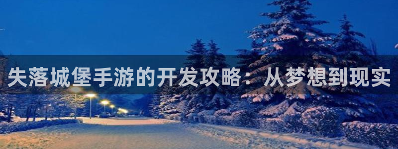 28大神官网：失落城堡手游的开发攻略：从梦想到现实